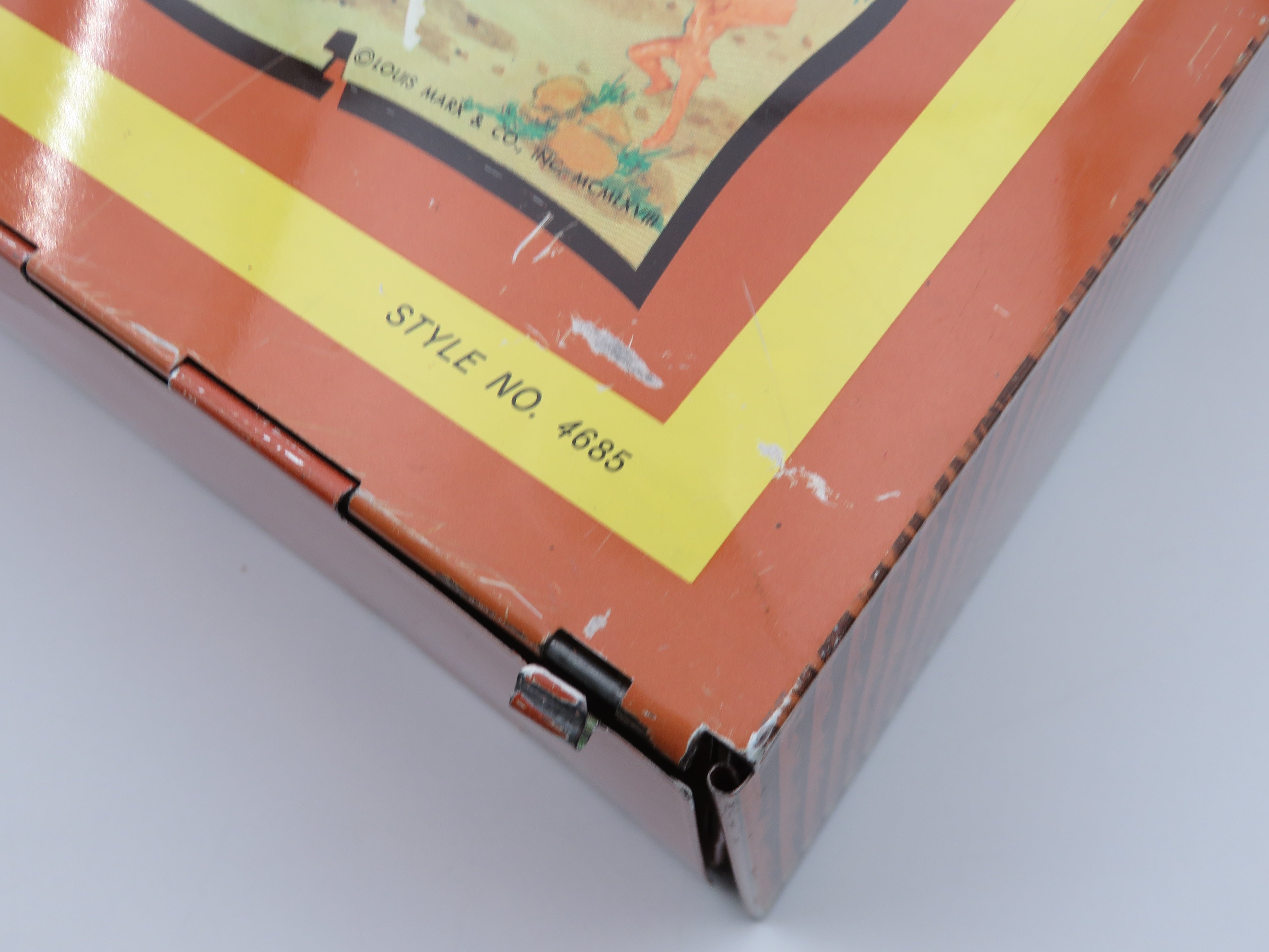 VINTAGE Carry All Action Fort Apache Tin Litho Playset - Louis Marx & Co. (c. 1960s) Collectible